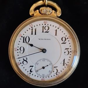 Rare 110yr.Old Waltham Vanguard 23Jewel RR.Highgrade Stellar10kGF Pkt.Watch.Runs